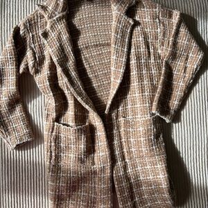 Lulu's Tan Plaid Blazer